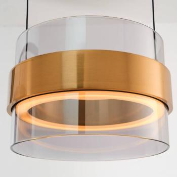 LED lógó lámpa Inside sárgaréz színű/füstszürke, hosszúság 105 cm kép