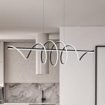LED lógó lámpa Twist, műanyag fekete, 30 W, hossz 110 cm kép