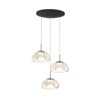 LED lógó világítás Brena, 3 izzós, konyak, Ø 35 cm CCT, dimmelhető kép