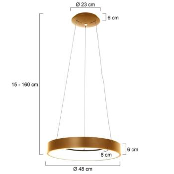 LED lógó világítás Ringlede, Ø 48 cm, arany kép