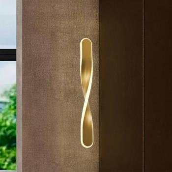LED lógó világítás Twist, 1 izzó, arany színű, fém kép
