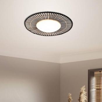 LED mennyezeti lámpa Aura, bambusz kép