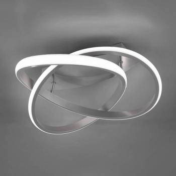 LED mennyezeti lámpa Course, matt nikkel, 4,000K, Ø 45 cm kép