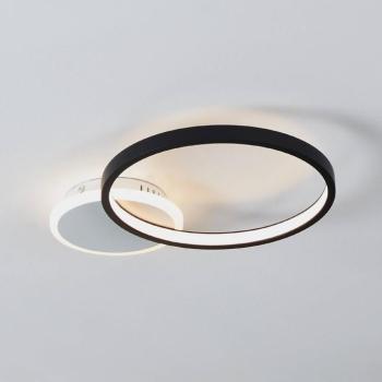LED mennyezeti lámpa Gafares, fekete alumínium 41 cm távirányító CCT kép