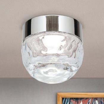 LED mennyezeti lámpa gömb egy égő, nikkel, kerek kép
