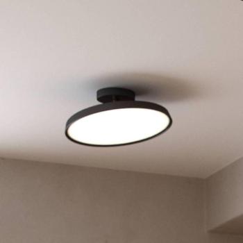 LED mennyezeti lámpa Kaito 2 Pro, Ø 30 cm, fekete, távolságtartó kép