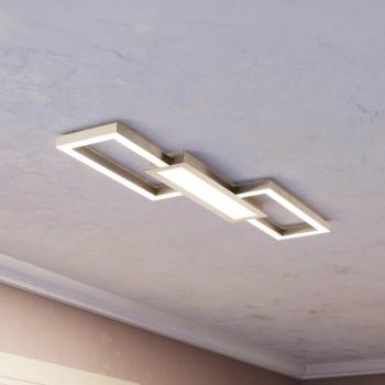 LED mennyezeti lámpa Monirote, matt nikkel, hossza 78 cm, alumínium, CCT kép