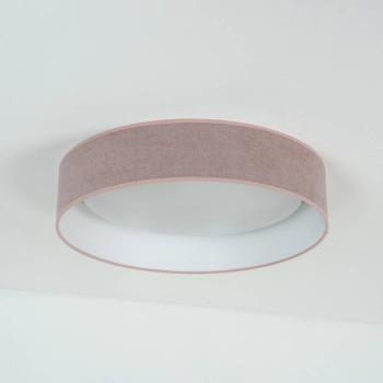 LED mennyezeti lámpa Plafond, rózsaszín, szövet, Ø 45 cm, 3 fokozatú kép
