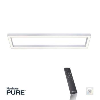 LED mennyezeti lámpa PURE Lines, 110 x 30 cm, ezüst, CCT, távvezérléssel kép