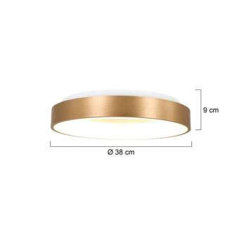 LED mennyezeti lámpa Ringlede, 2,700 K Ø 38 cm arany kép