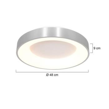 LED mennyezeti lámpa Ringlede 2,700 K Ø 48 cm ezüst kép