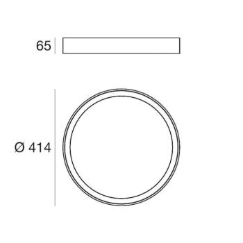 LED mennyezeti lámpa Tara R, Ø 41,4 cm, fekete, alumínium, 3.000 K kép