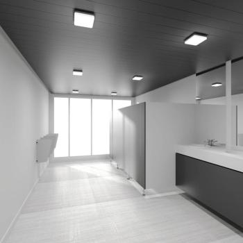 LED mennyezeti lámpa WL260 szögl. alu. 24W 26x26cm kép