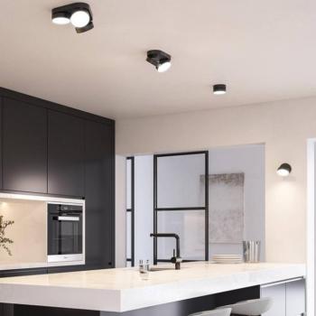 LED mennyezeti spot Stanos, CCT, 2-izzós, fekete kép