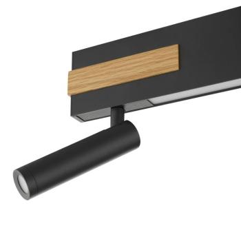 LED mennyezeti spotlámpa Streamline, hossz 60 cm, fekete, 2 izzós kép
