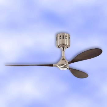 LED mennyezeti ventilátor Helico lapát, csendes, diófa Ø 132 cm kép