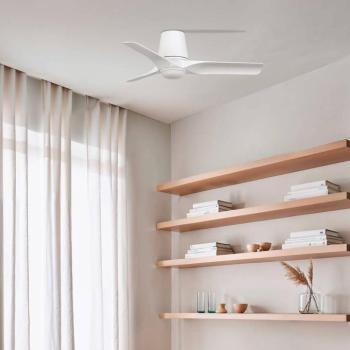 LED mennyezeti ventilátor Hey, fehér, DC, csendes, Ø 90 cm, CCT kép