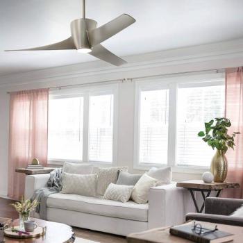 LED mennyezeti ventilátor Phree 56, háromlapátos, nikkel kép