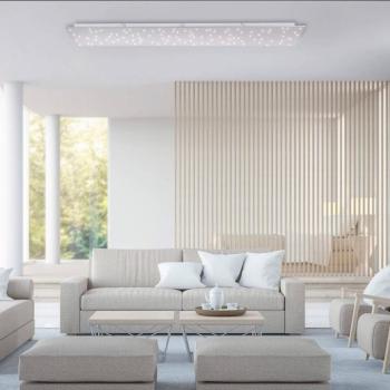 LED mennyezeti világítás Sparkle CCT acél 100x45cm kép