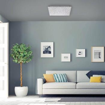 LED mennyezeti világítás Sparkle CCT acél 45x45cm kép