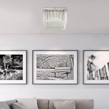 LED mennyezeti világítás Vince, króm, üvegkristály kép