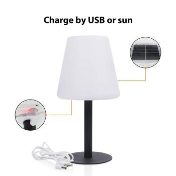 LED napelemes asztali lámpa OSL-50012 újratölthető akkumulátor és USB kábel kép