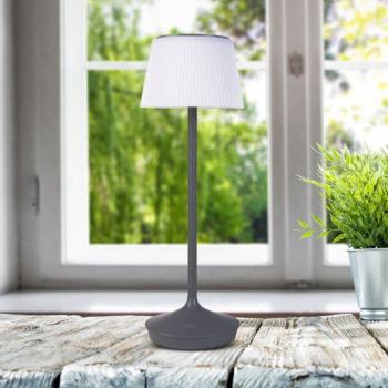 LED napelemes asztali világítás Emmi, CCT, szürke kép