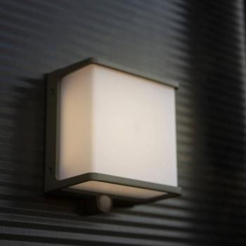 LED napelemes fali lámpa Doblo érzékelővel, szélesség 15cm kép