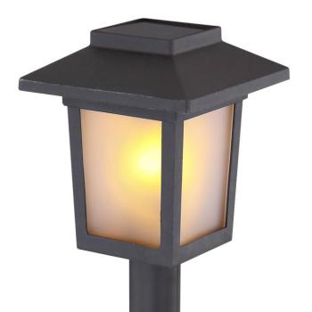 LED napelemes földi tüskés lámpa 33577-3, fekete, műanyag, 3 db kép