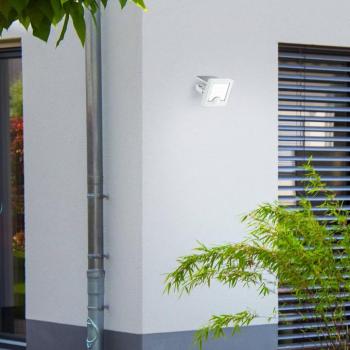 LED napelemes kültéri fali spotlámpa Luton Sensor, fehér, szélesség 13 cm kép