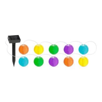  LED Napelemes lánc 10xLED/1,2V 3,7m IP44 többszínű  kép