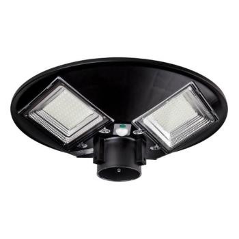  LED Napelemes utcai lámpa érzékelővel LED/15W/6V 6500K IP65 fekete + távirányító  kép