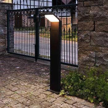 LED ösvény világítás Tucanae, szürke, magasság 100 cm, IP65, fém kép