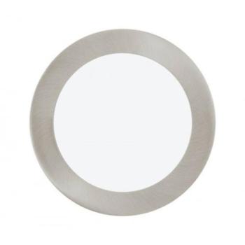 LED panel , 12W , süllyesztett , kerek , meleg fehér , dimmelhető , nikkel keret , EGLO , FUEVA 1 , 96407 kép