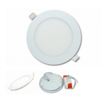 LED panel , 12W , süllyesztett , kerek , természetes fehér , LM kép