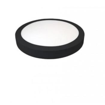 LED panel , 18W , falon kívüli , kerek , természetes fehér , fekete keret , Proma kép