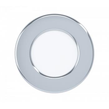LED panel , 2.7W , süllyesztett , kerek , természetes fehér , króm keret , IP44 , EGLO , FUEVA 5 , 99208 kép