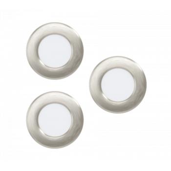 LED panel , 3 x 2.7W , süllyesztett , kerek , meleg fehér , matt nikkel keret , 3 db-os szett , EGLO , FUEVA 5 , 99141 kép