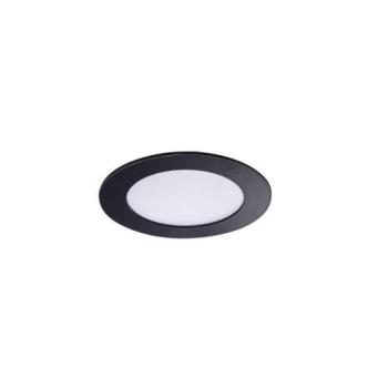 LED panel , 6W , süllyesztett , kerek , meleg fehér , fekete keret , IP44 , KANLUX ROUNDA kép