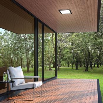 LED panel Frankfurt, szögletes 19x19cm IP44 fekete kép