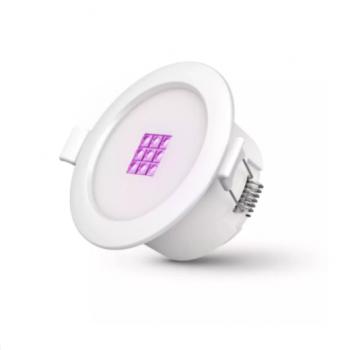 LED panel , mélysugárzó , UV-C fertőtlenítéssel , 5W , süllyesztett , kerek , természetes fehér , 59S , SunClean kép