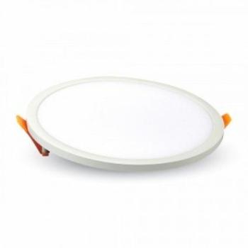 LED panel , Slim , keret nélküli , 15 W , süllyesztett , kerek , természetes fehér kép