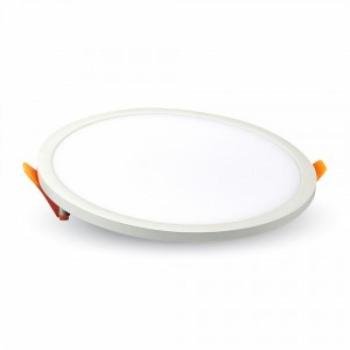 LED panel , Slim , keret nélküli , 8 W , süllyesztett , kerek , természetes fehér kép