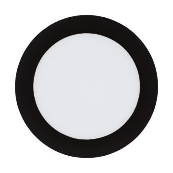 LED panel , süllyesztett , 5.4W , CCT , dimmelhető , 12 cm , kerek , fekete , IP44 , EGLO Connect.Z , Zigbee , FUEVA-Z , 900106 kép