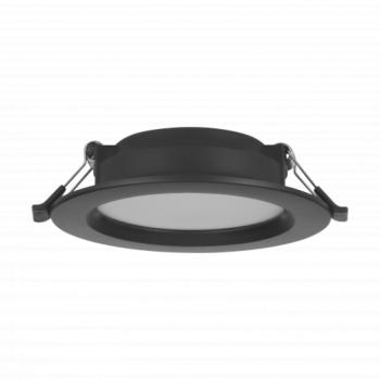 LED panel , süllyesztett , 6W , kerek , fekete , 11.7 cm , természetes fehér , műanyag , EGLO , ECO RANGE , IDUN-E , 74161 kép