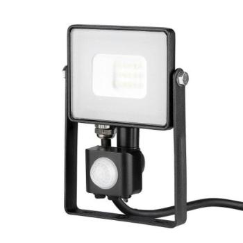 LED reflektor , 10 Watt , mozgásérzékelős , meleg fehér , SAMSUNG chip , 5 év garancia , fekete kép