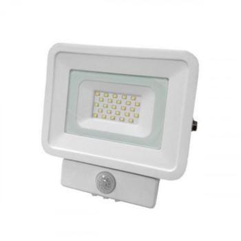 LED reflektor , 10 Watt , Ultra Slim , SMD , mozgásérzékelős , természetes fehér , fehér ház, Optonica kép