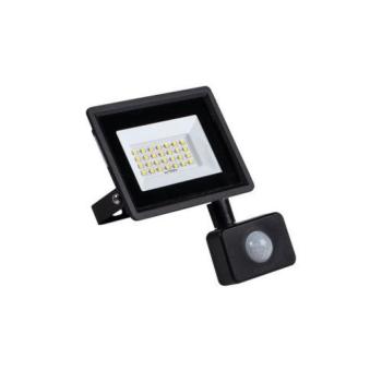 LED reflektor , 20 Watt , természetes fehér , mozgásérzékelős , IP65 , fekete , GRUN , Kanlux kép