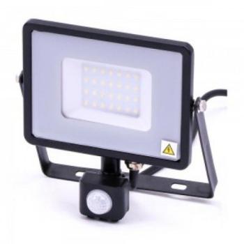 LED reflektor , 30 Watt , mozgásérzékelős , hideg fehér , SAMSUNG chip , 5 év garancia , fekete kép
