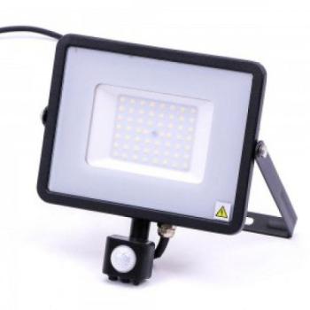 LED reflektor , 50 Watt , mozgásérzékelős , meleg fehér , SAMSUNG chip , 5 év garancia , IP65 , fekete kép